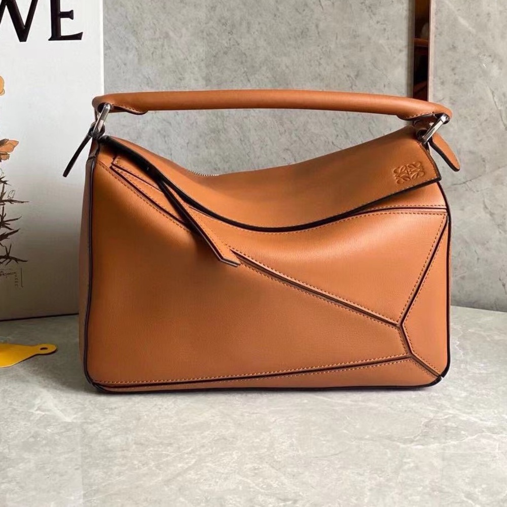 LOEWE Puzzle small geometric patchwork crossbody … - image 1